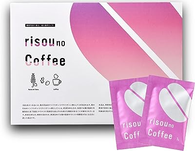 【 お腹の脂肪を減らす 】 ファンファレ りそうのコーヒー （ ダイエット コーヒー / 30包入 約1ヶ月分 ） 機能性表示食品 （ 葛の花由来イソフラボン/チャコール/MCTオイル ） 美味しい 無糖 インスタント カフェインレス 個包装 スティック 理想のコーヒー