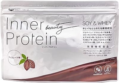 シードコムス プロテイン Inner Protein beauty 350g ホエイプロテイン ソイプロテイン 美容 健康 ダイエット成分36種類 高タンパク低糖質 （チョコレート味, 1袋 350g）