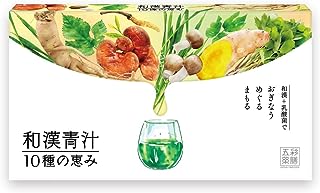 和漢青汁10種の恵み 30包 高麗人参 霊芝 生きた乳酸菌 200億個 高級 青汁 【専門医監修】 国産 無添加 九州産 大麦若葉 2種の