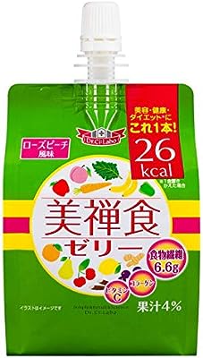 【公式】 美禅食ゼリー ローズピーチ風味［健康補助食品］ドクターシーラボ 1食 置き換え ダイエット 26kcal コラーゲン ビタミンC 乳酸菌 合成着色料・保存料無添加