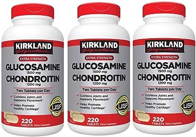 カークランド エキストラストレングス グルコサミン&コンドロイチン 220粒入り Kirkland Extra Strength Glucosamine HCl Chondroitin Sulfate (3)