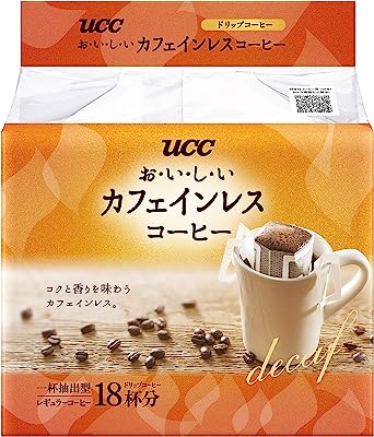 お・い・し・いカフェインレス UCC おいしいカフェインレスコーヒー ドリップコーヒー 18杯 126g