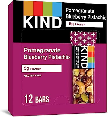 カインドプラス クランベリーアーモンド グルテンフリーバー 12袋 KIND PLUS Cranberry Almond Gluten Free Bars (ザクロ ブルーベリー ピスタチオ)