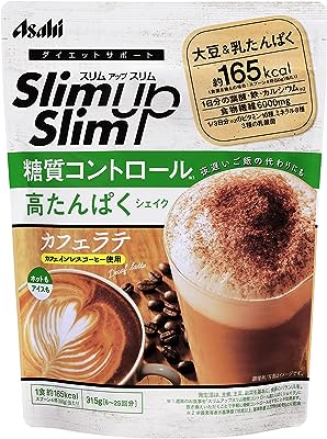 スリムアップスリム 糖質コントロール高たんぱくシェイク カフェラテ 315g アサヒグループ食品