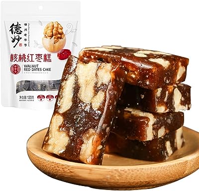 核桃枣泥糕120G/袋 健康营养零食 手工红枣泥糕点 美味零食特产 点心甜点 休闲食品糖果小吃 クルミとナツメのペーストケーキ健康栄養おやつ手作りナツメのペーストケーキおいしいおやつお土産お菓子デザートカジュアル食品お菓子