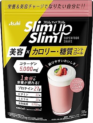 スリムアップスリム 乳酸菌+スーパーフードシェイク ミックスベリーラテ 315g