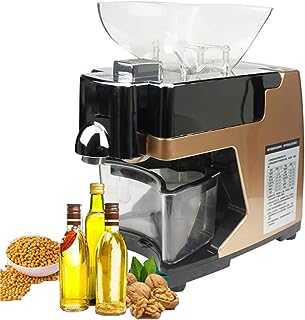 自動家庭用オイルプレス コールド/ホット食品グレードのステンレススチール製オイルエクスペラー抽出器 ピーナッツナッツ種子 キャノーラ アボカド 自動オイルプレス機