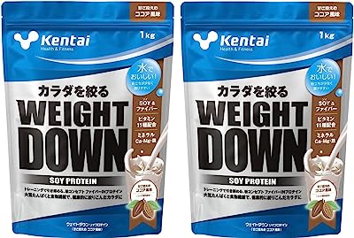 ケンタイ ウエイトダウン SOYプロテイン ココア風味 1kg プロテイン (K1240)x2