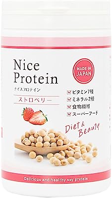 ソイプロテイン 国内製造 女性 ダイエット 大豆タンパク ナイスプロテイン ストロベリー 500ｇ