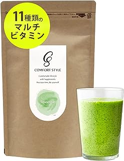 コンフォートスタイル 酵素スムージー (約15回分 255g) アップル風味 合成甘味料不使用 (活性型酵素/食物繊維/マルチビタミン/乳酸菌) 食事置き換え ファスティング (1杯48.8kcal)