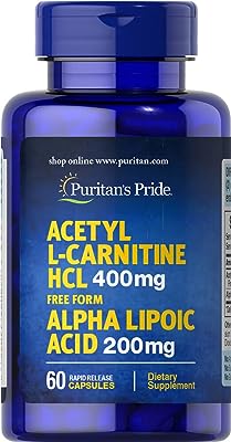 ピューリタンズプライド Puritan's Pride アセチルL-カルニチン4 mg.・アルファリポ酸(αリポ酸）2 mg.