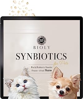 【BIOLY】 犬 猫 おやつ ふりかけ 腸活 （ ドライ納豆 納豆菌 乳酸菌 菊芋パウダー ） 無添加 食物繊維 プロバイオティクス ペット サプリメント シンバイオティクス 40g【日本製】 (1袋)