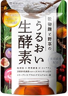 うるおい生酵素 サプリ カプセル コラーゲン ヒアルロン酸 コンブチャ 乳酸菌 酵素80種 31日分