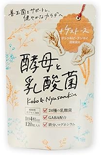 オタサポ 酵母と乳酸菌 120粒 30日分 1袋 GABA 鉄分 乳酸菌 ケストース