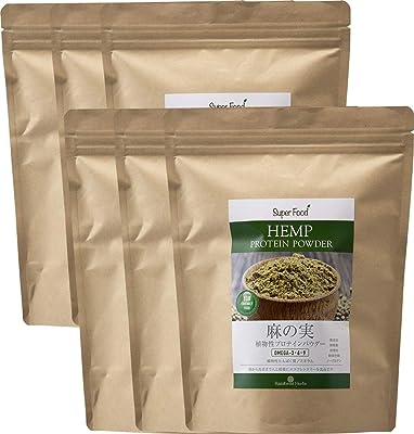 ヘンププロテイン 麻の実パウダー リトアニア産 植物性プロテインパウダー 500g 6袋 ヘンプパウダー Hemp Protein Powder