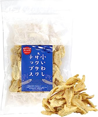 小魚スナック 小いわしチップス ノンフライ おやつ おつまみ カルシウム豊富 チャック付き サラダ風味 150g