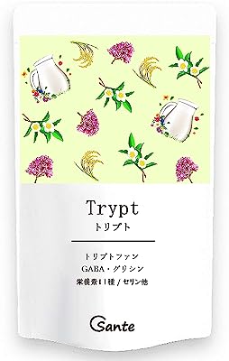 日本サンテ 睡眠 タイム サプリ 国産無添加 トリプトファン GABA グリシン など11種 30粒