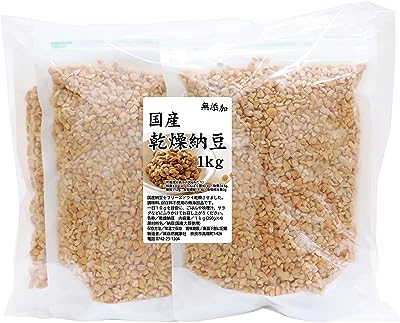 自然健康社 乾燥納豆 1kg ドライ納豆 ひきわり 無添加 国産