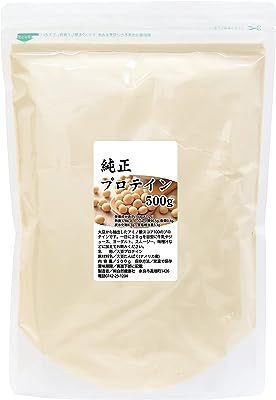 自然健康社 純正プロテイン 500g ソイプロテイン 大豆 たんぱく質 無添加 人工甘味料不使用