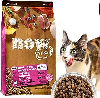 【猫ちゃんにやさしい新鮮素材】 ナウフレッシュ 成猫用 小粒 0.35kg キャットフード (ターキー＆サーモン＆ダック) アダルト グレインフリー ミールフリー NOW FRESH