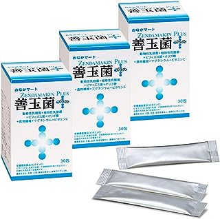 おなかマート｜善玉菌プラス 3種類の乳酸菌 粉末タイプ サプリメント 1袋に8.75億個の植物性乳酸菌 ヨーグルト味 3ヶ月分 90袋 （1日/1袋）