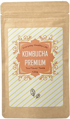 コンブチャプレミアム (KOMBUCHA PREMIUM) ストレートティー味 日本製 粉末 飲料 [内容量120g /説明書付き]