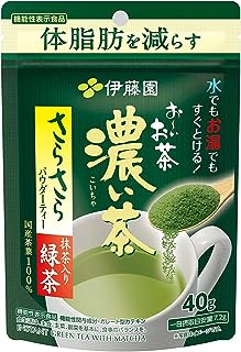 伊藤園 おーいお茶 濃い茶 40g さらさら濃い茶 粉末 機能性表示食品 チャック付き袋タイプ (12)