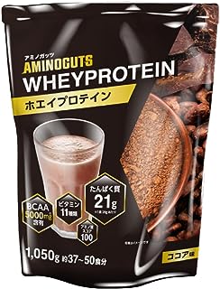 ホエイ プロテイン (1袋) ココア味 約1kg ボディオン BODYON アミノガッツ 筋トレ ビタミン配合 国内生産 ボディメイク リブラボ