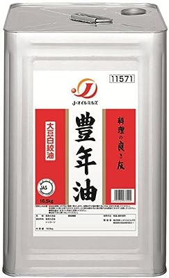 豊年 大豆白絞油(業務用)16.5kg 1缶カラ