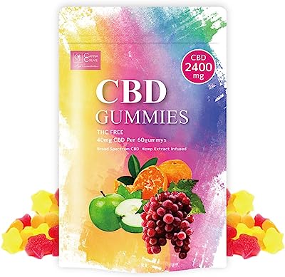 CANNA CREATE CBD グミ 大容量 60粒【高濃度 CBD2400mg / 1粒40mg】スイス産 ブロードスペクトラム Gummies テルペン カンナクリエイト 国内製造