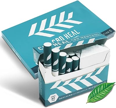 CBD HEAL メンソール CBD スティック 加熱式タバコ 電子タバコ ニコチン0 ノンニコチン スティック ニコチンレス スティック カンナビジオール カンナビノイド CBDカートリッジ (1カートン)