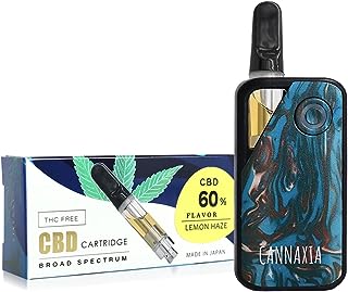 CANNAXIA 高濃度CBDカートリッジ スターターキット グリーン (LEMON HAZE, CBD 60%)