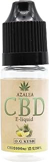 AZALEA CBD リキッド 電子たばこ用 高濃度 20% 2000mg ヘンプフレーバー 内容量10ml 日本製 テルペン ブロードスペクトラム vape アトマイザー (OG KUSH, CBD20%)