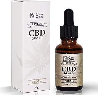 CANNA CREATE CBD オイル 35％ 高濃度 スイス産 ブロードスペクトラム … (30ml CBD10500mg)