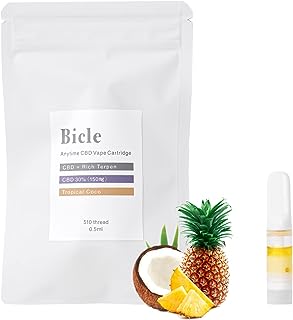 ［Bicle］CBDリキッド CBD30％ 0.5ml CBD150mg【医療機関取り扱い】 高濃度 電子タバコ 国内製造 テルペン THCフリー ノンニコチン タール無し 510規格 CBDべイプ (CBD30% トロピカルココ)