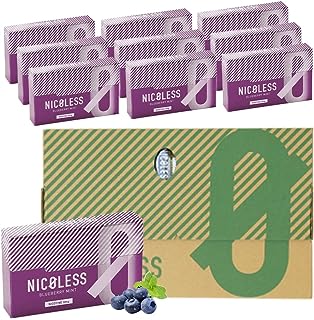 NICOLESS ニコレス ブルーベリーミント 1カートン(10箱入り) 茶葉 ヒートスティック ニコチンなし 減煙 加熱式たばこ