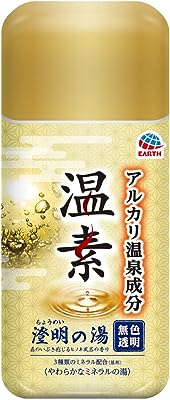 【医薬部外品】温素 澄明の湯 入浴剤 温泉成分(アルカリ湯質)無色透明 とろとろ とろみ ヒノキ の香り (アース製薬)