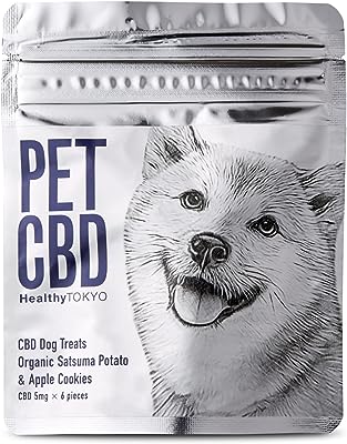 PetCBD CBDドッグトリーツ 5mg オーガニックさつまいもとりんご 6個入り愛犬用ペットCBD犬おやつ