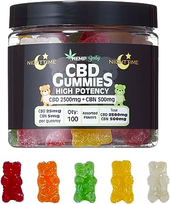 HEMPBaby CBD + CBN NIGHT TIME グミ 高濃度 3000mg 100粒 30mg/粒 ヘンプベイビー gummies