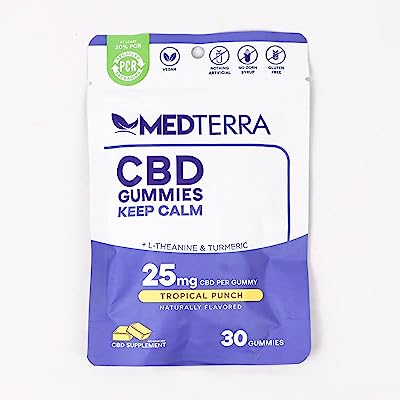 【訳あり品】 MEDTERRA CBDグミ CBD750mg 30粒 CBD25mg/1粒 キープカーム ヴィーガン アイソレート CBD 25mg配合 内容量30個入り 濃度2.5% グミタイプ