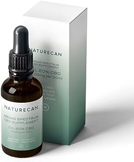 Naturecan 20% CBDオイル 30ml CBD6000mg サプリメント 健康食品 ブロードスペクトラム THCゼロ保証 ビーガン