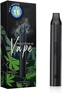 CANNAXIA 高濃度CBD15% 600mg配合 使い捨て 電子タバコ 日本製リキッド 約800回吸引 (HEMP MENTHOL, CBD15%)