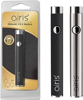 Airistech airis V2.0 Quaser バッテリー 350mAh CBD ヴェポライザー 510 規格 スレッド バッ クリーニングクロス付 ワックス フルスペクトラム airis VERTEX VV2.0 2.0VV エアリステック エアリス ベルテックス ア cbd 電子タバコ (1個入り-黒+1個入り-银)