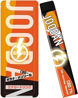 JOODAN CBD べイプ 吸うエナジードリンク ガラナ(カフェイン) メンソール配合 電子タバコ ポケットシーシャ CBD7%配合 スイッチONに 国内製造 使い捨て 禁煙 THCフリー ノンニコチン タール無し 充電可能 リキッド メンテナンス不要 約300回 CBD70mg Airスティック オーガニック