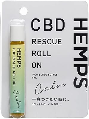 【 HEMPS 】HEMPS CBD RESCUE ロールオン カーム CBD100mg 日本製