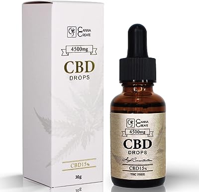 CANNA CREATE CBD オイル 15％ 高濃度 スイス産 ブロードスペクトラム (30ml CBD4500mg)