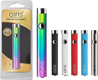 Airistech airis V2.0 Quaser バッテリー 350mAh CBD ヴェポライザー 510 規格 スレッド バッ クリーニングクロス付 ワックス フルスペクトラム airis VERTEX VV2.0 2.0VV エアリステック エアリス ベルテックス ア cbd 電子タバコ (虹)