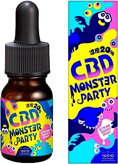 CBD モンスターパーティー 高濃度20% 2000mg 6冠達成 日本製 特殊CBDディストレート採用 CBN CBG CBDA ストロベリーミント味 10ml