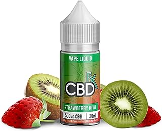 CBDfx 高濃度べイプリキッド ストロベリーキウイ CBD 500mg 配合 THC 非検出 (30ml)