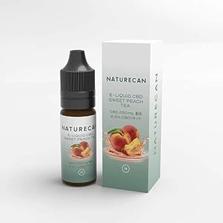 Naturecan CBDリキッド 10ml 1本 VAPE ベイプ 電子タバコ THCゼロ保証 ビーガン (ピーチティ, CBD10%)